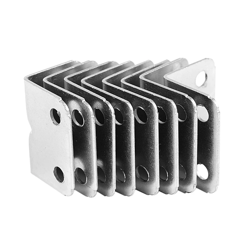 Stainless Steel Corner Braces Angle Brackets Silver Tone 8PCS | Обустройство дома