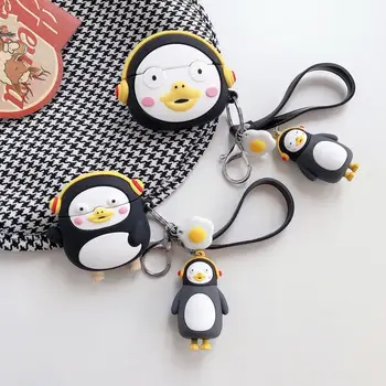 

3D lovely cartoon silicone case for airpods 1 2 3 Wireless bluetooth headset pengsoo penguin for airpods pro Cover with hook