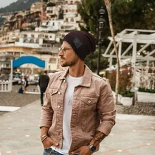 Мужская вязаная шапка одноцветная зимняя теплая Кепка оверсайз Толстая мешковатая эластичная громоздкая шапка Повседневная модная зимняя шапка@ C23