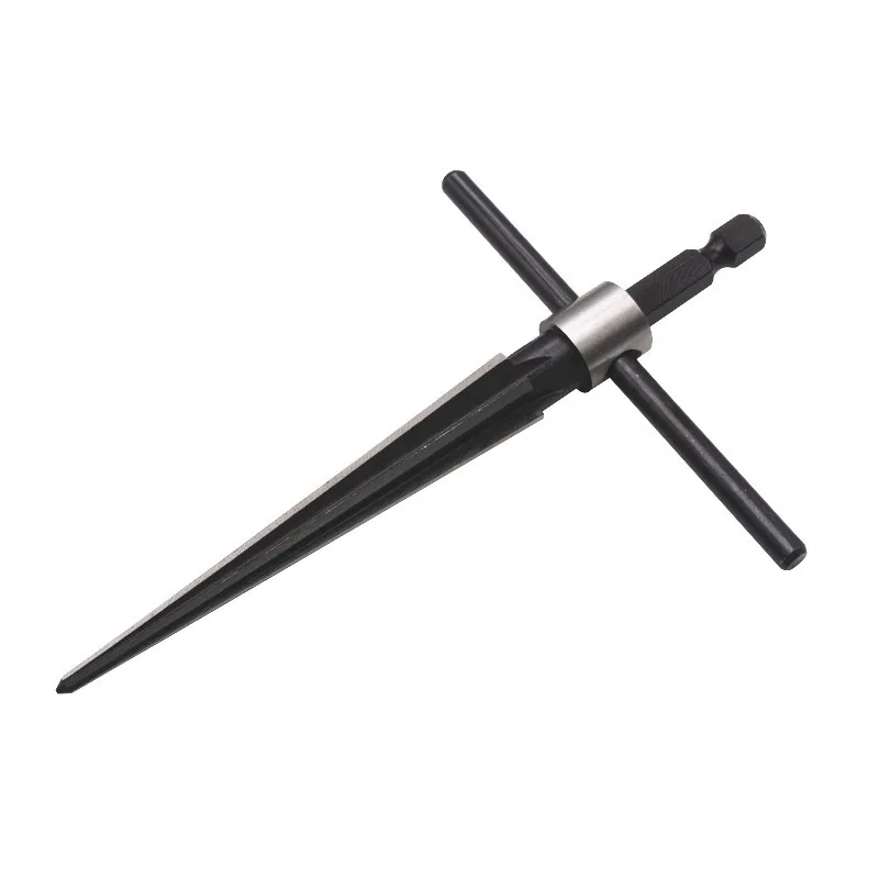 1 Set Ponte Spille Foro Tenuto In Mano Alesatore T Maniglia Conico 6 Scanalata 3-13 Millimetri (1/8-1/2) 5-16 Millimetri Alesaggio Falegname Core Punt