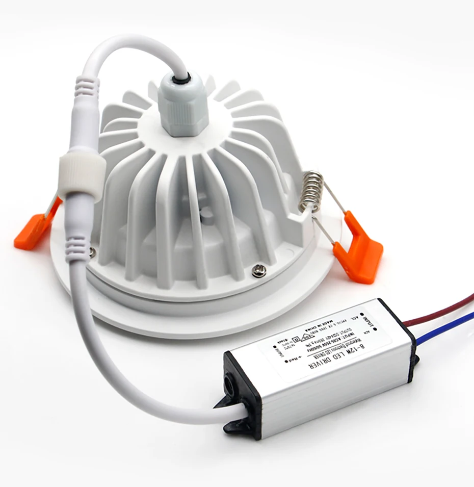 Conduziu a Lâmpada do Teto à Prova Quadrado Redondo Downlight Ip65 Recesso Dwaterproof Água Ponto 5 w 7 9 Interior Banheiro Varanda Luminária - Led Cob 7 conduziu a lâmpada do teto à prova
