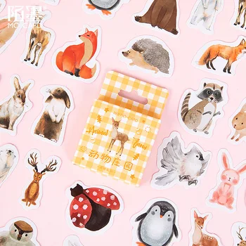 

46PCS/PACK Kawaii Cute Bear Fox Sticker Marker Planner Diary School Office Supplies Stickers Scrapbooking Bullet Journal sl2221