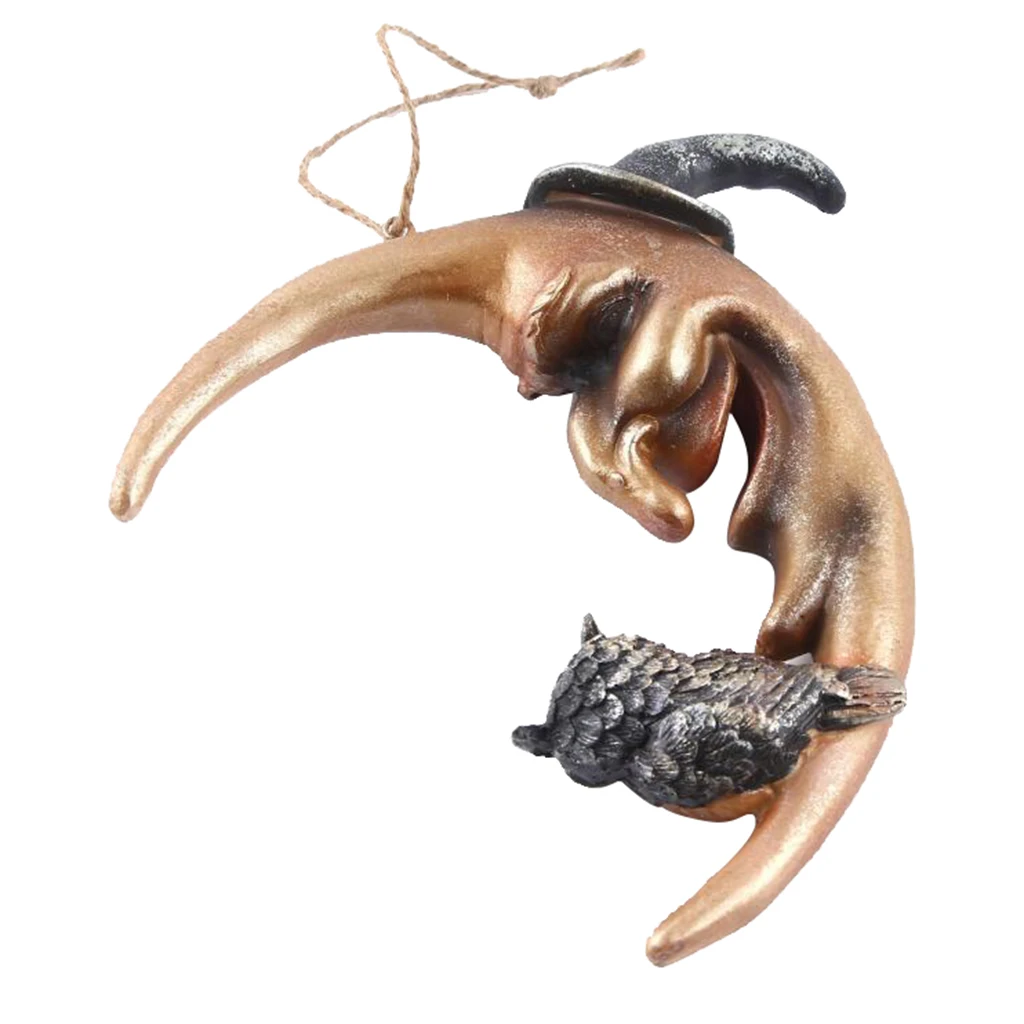 Hanging Resin Terror Moon Skull and1:1Realistic Replica Human Skull 