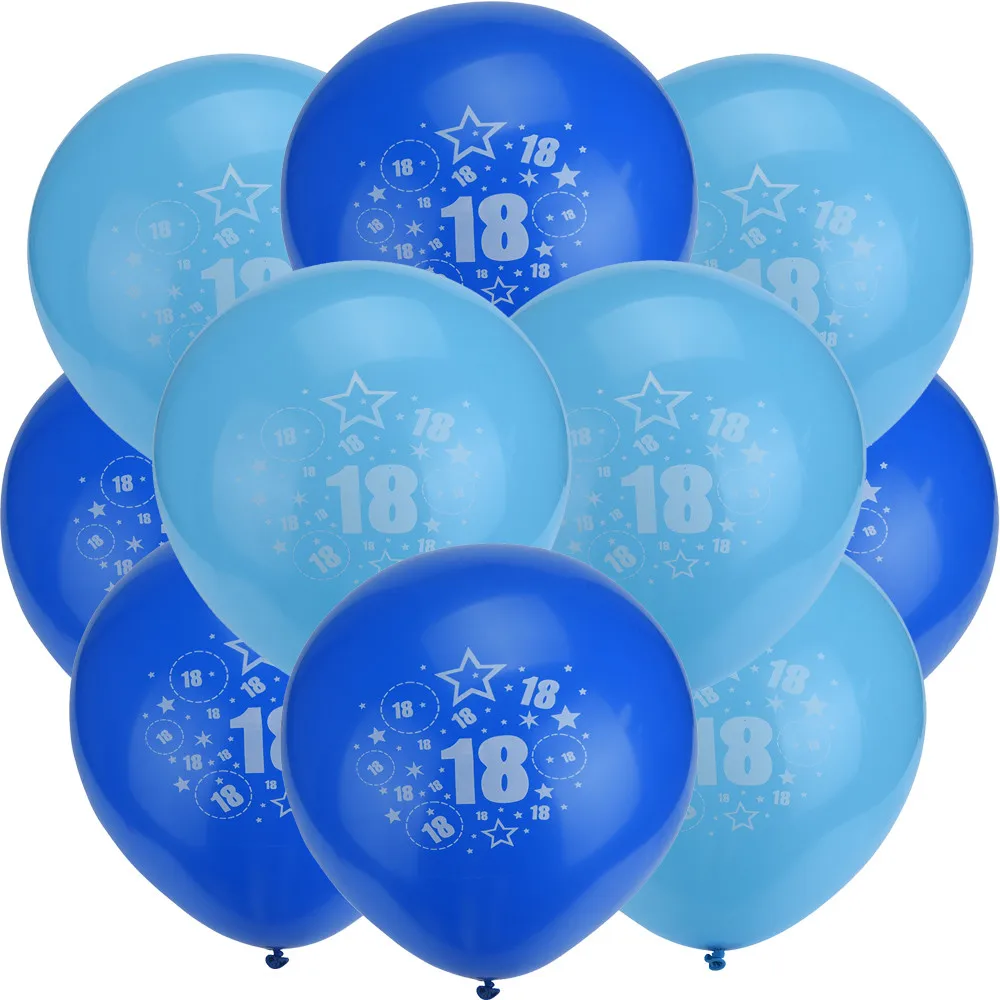 Numero De Casa Com Iluminaca Gold Balloon 10Pcs Light Blue And Latex Balloons Age 18 Birthday Anniversary Party Gifts #37 | Дом и сад