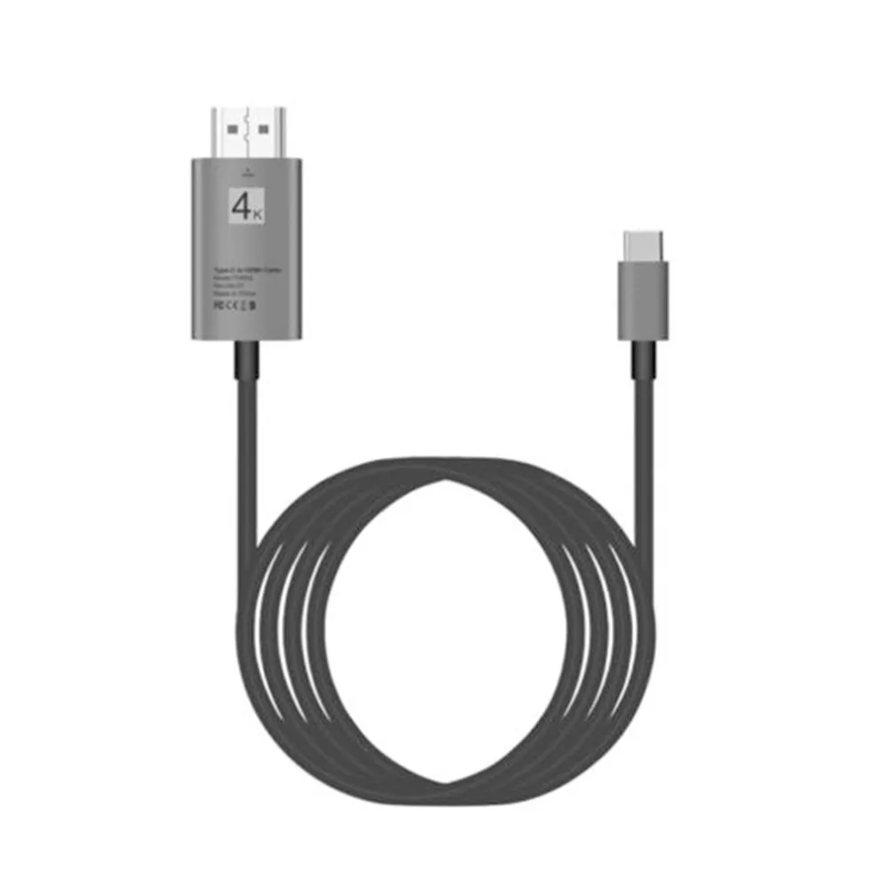 2 м USB 3,1 type C USB-C папа до 4K HDMI HDTV Мужской кабель адаптер для Macbook samsung S8 htc huawei HD адаптер Соединительный кабель