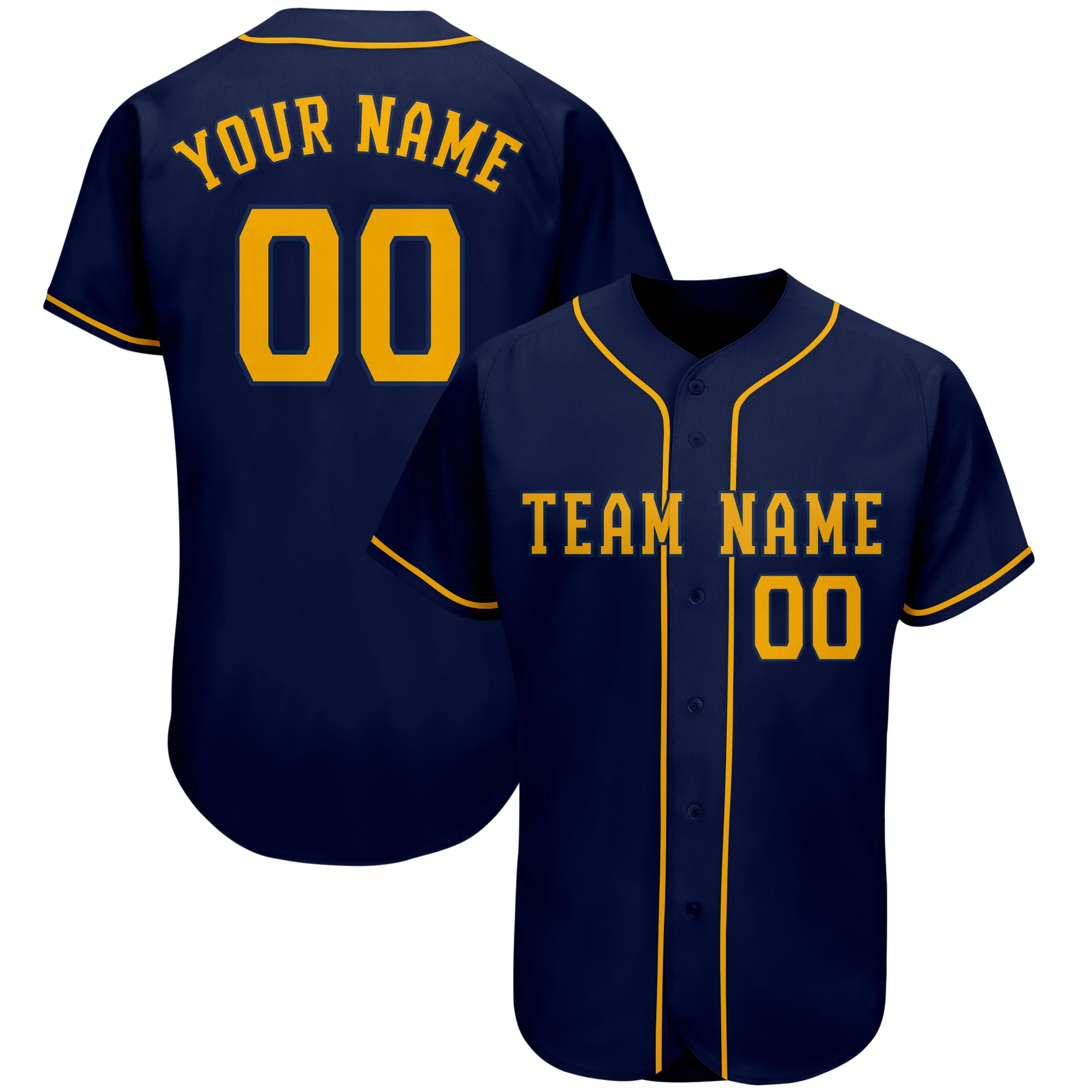 Baseball Jersey Printed Team Name/Number Training Outdoor/Indoors Washable Tee shirts for Men/Lady/Kids Any Colour