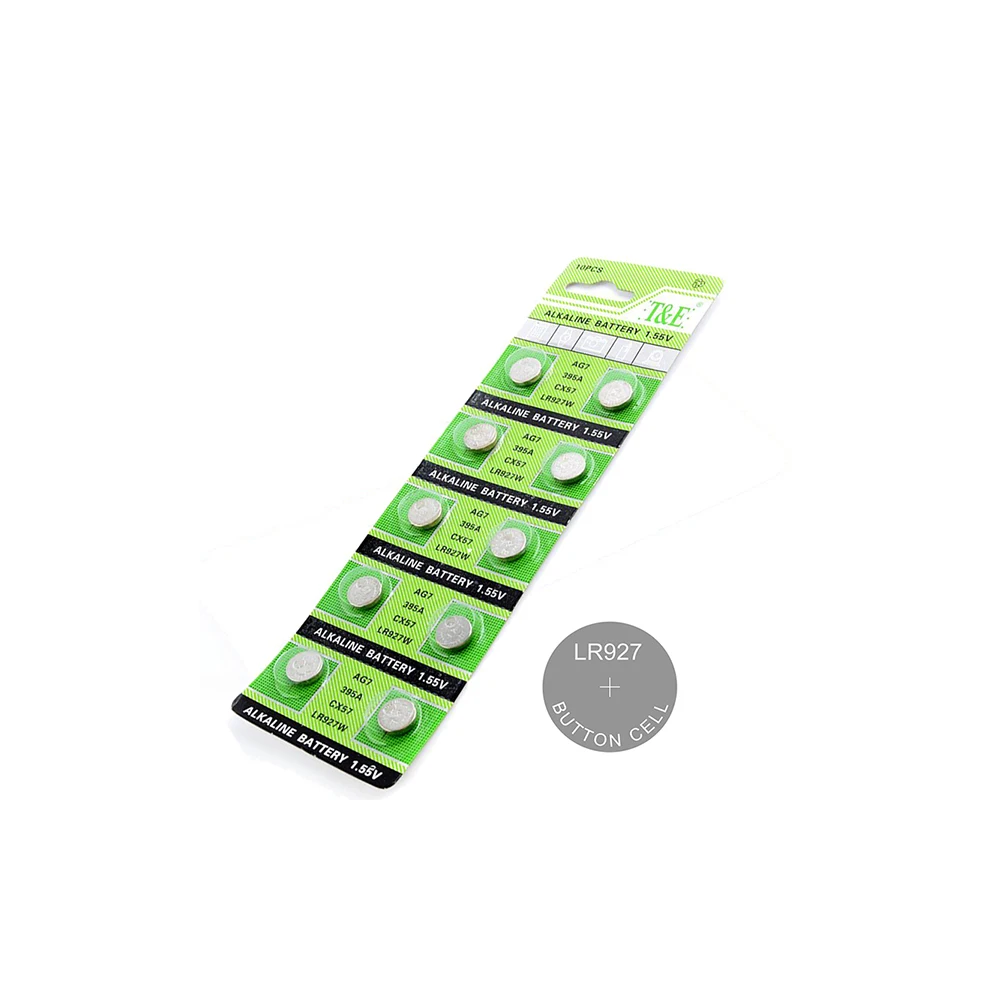 Кнопочные батарейки AG7 40 шт. щелочные 1 5 в AG 7 GR927 399 395A для LR57 LR927 SR927W часы