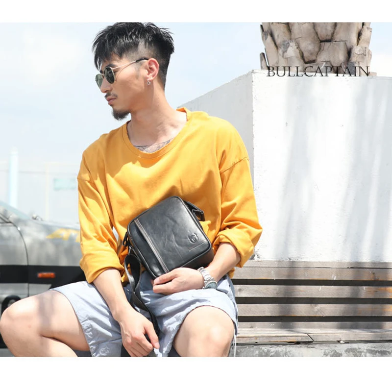 

Crossbody Bags For Men Leather Real Cow Messenger Bag Men Genuine Leather High Quality Black Brown Crazy Horse Shoulder Bags0032