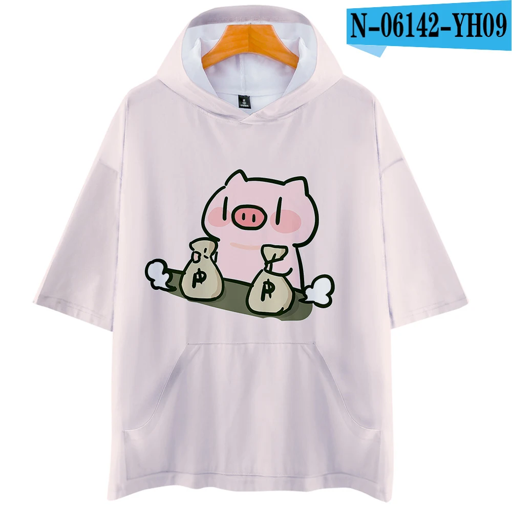 3D толстовки kawaii pig, новая модная летняя футболка классная и дышащая футболка с коротким рукавом для женщин - Цвет: G