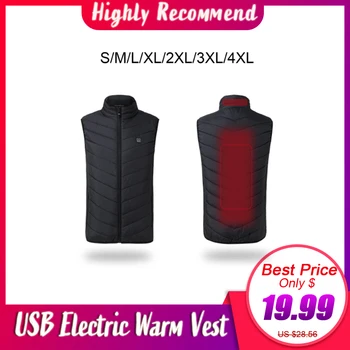 

Electric USB Heated Warm Security Intelligent Winter Vest Men Women Heating Coat Jacket for Motorcycle Travelling Skiing Hiking