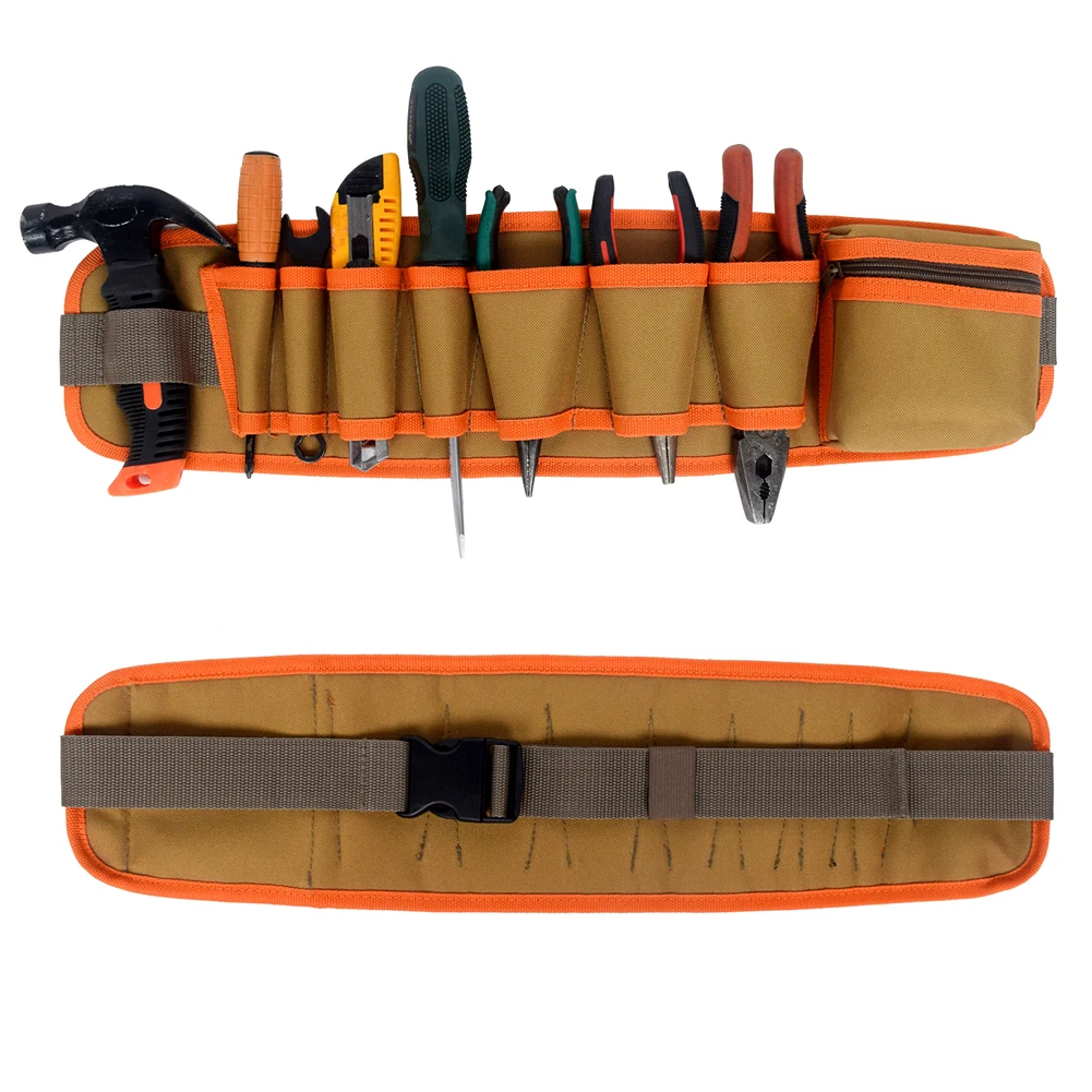 Multi-pockets Tool Bag Waist Pockets Electrician Tool Bag Oganizer Carrying Pouch Tools Bag Belt Waist Pocket Case 21.5*5.5inche