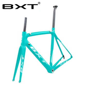 

Carbon Road Bike Frame BSA Bicycle Carbon Frame Road Di2 And Mechanism Derailleur 500/530/550mm Frameset 1-1/8" 1-1/2" Headset