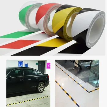 

48cm Warning Twill PVC Floor Tape Dust-free Workshop Landmark Waterproof Wear-resistant Zebra Crossing Self-adhesive Safety
