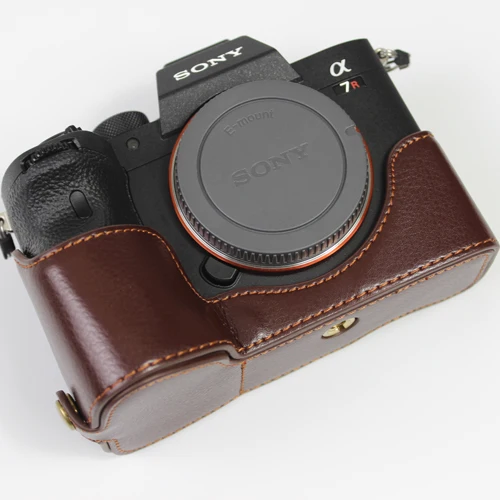 Чехол из натуральной кожи для камеры SONY A7RIV A7RM4 A7R4 A7R IV с отверстием батареи - Цвет: Coffee
