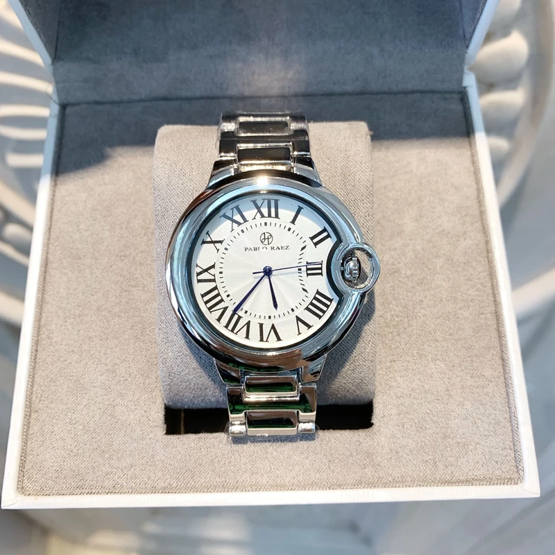Часы для влюбленных reloj hombre Классический роскошный дизайн leiseure relogio masculino мужские и женские модные часы Стальные синие кварцевые baloon
