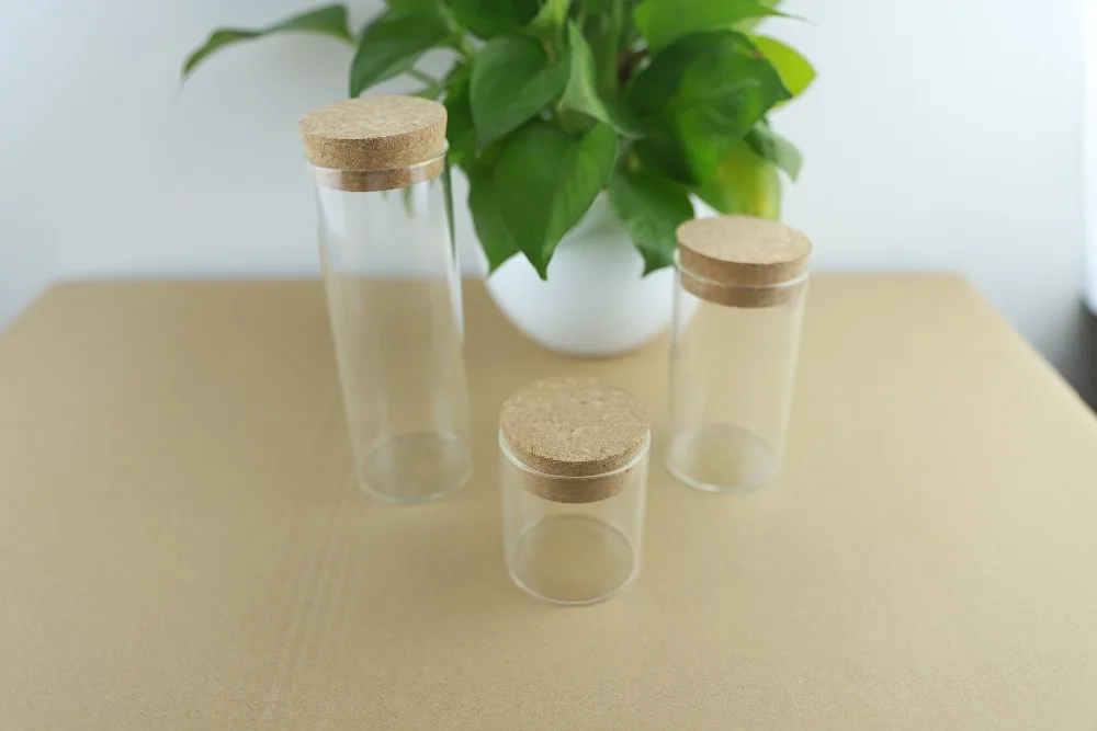 3pcslot 55mm Diameter Glass Airtight Canister Kitchen Storage Bottles Jars Thick Glass Bottles Food Container (34)