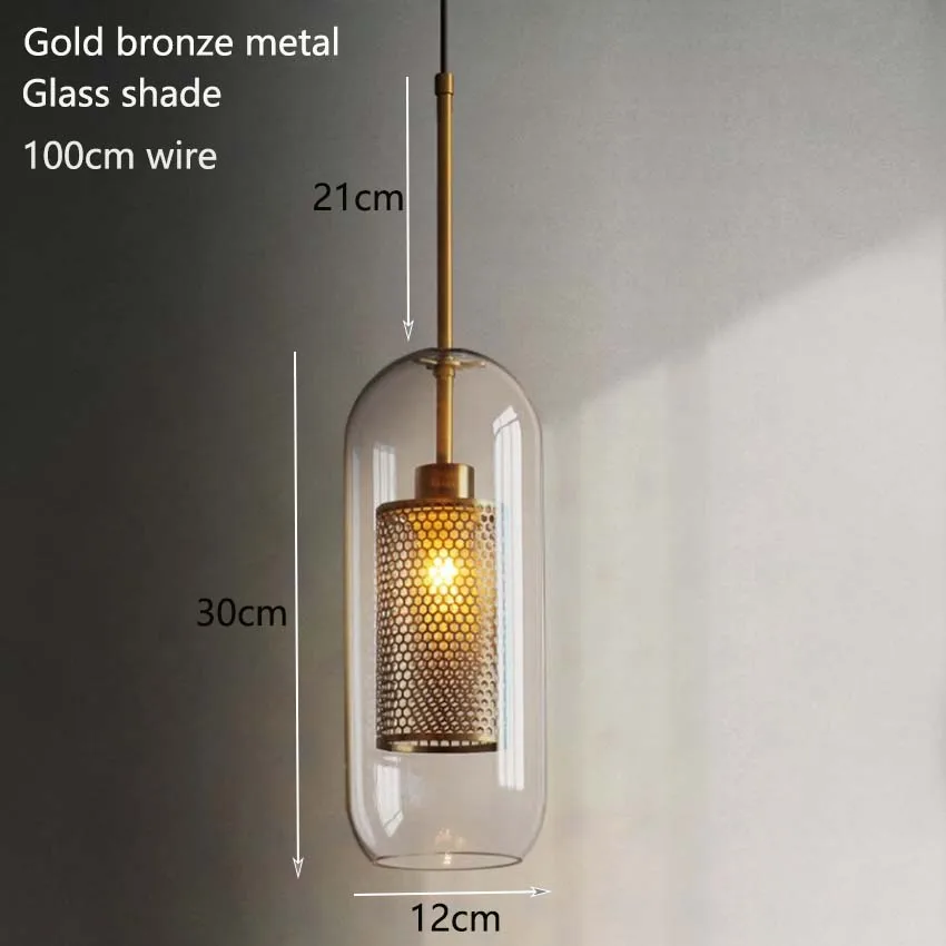 Подвесные лампы в скандинавском стиле из железного стекла для столовой, кухни, спальни, промышленного освещения, ретро, ресторана, чердака, подвесной светильник - Цвет корпуса: show as the picture