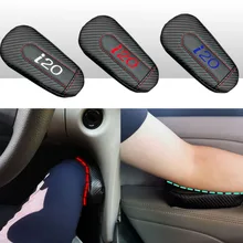 Автомобильный Стайлинг для hyundai I20 1 шт., углеродное волокно, кожа, подушка для ног, наколенник, подлокотник, Накладка для интерьера, автомобильные аксессуары