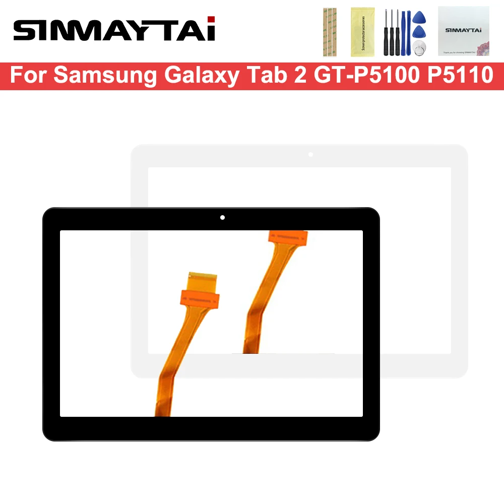 10 1 &quotдля Samsung Galaxy Tab 2 P5100/P5110/N8000 Tab2 линза сенсорного ЖК экрана стеклянная внешняя