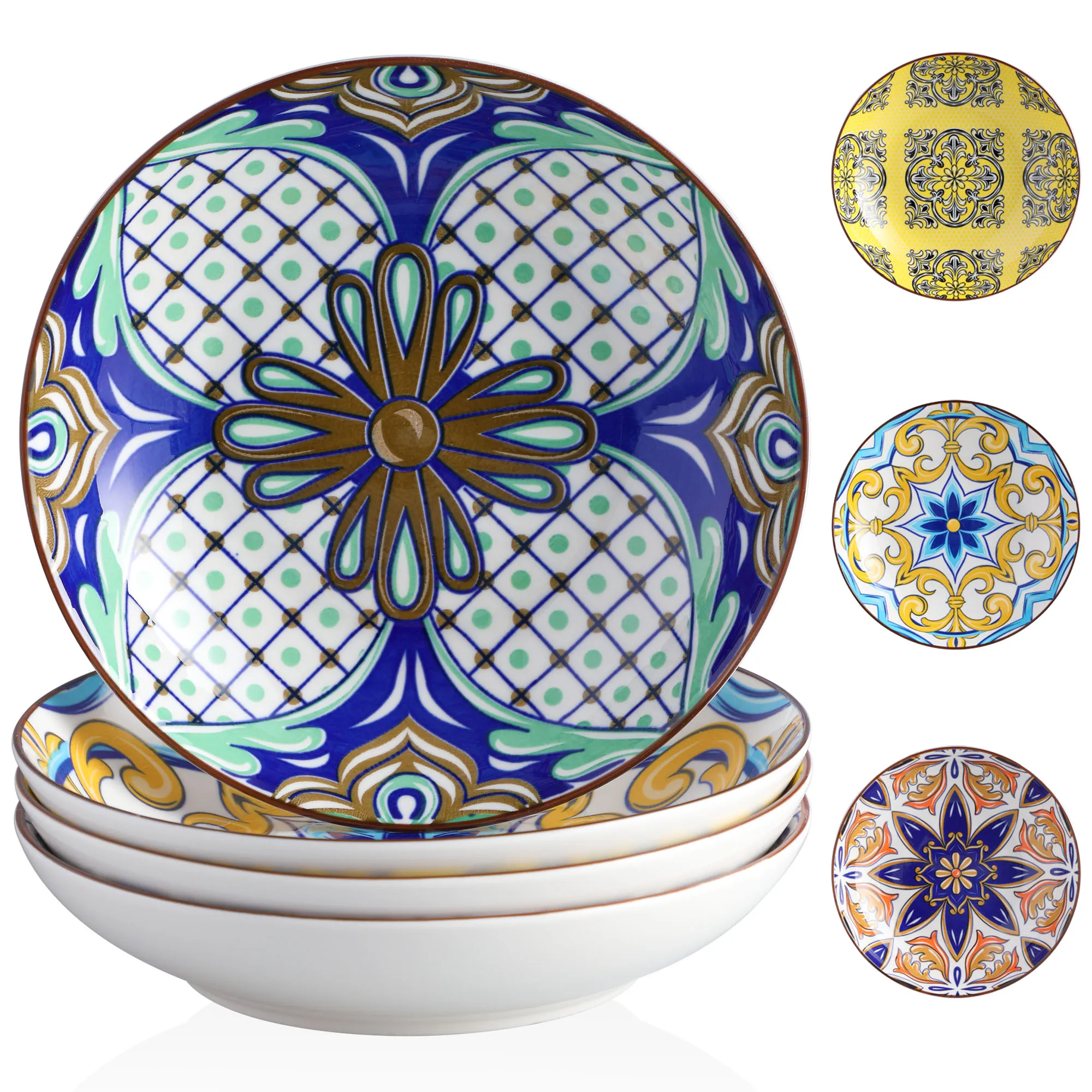 Vancasso, Série Jasmin, Service de Table Complet en Porcelaine, 16