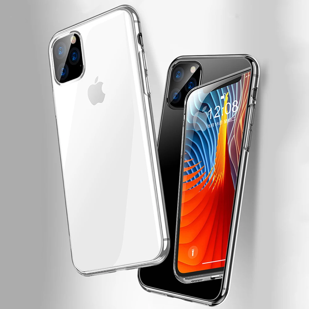 Для iPhone 11 Pro Max 10 шт. чехол для телефона антидетонационный чехол мягкий защитный силиконовый из ТПУ задняя крышка 50/100 шт