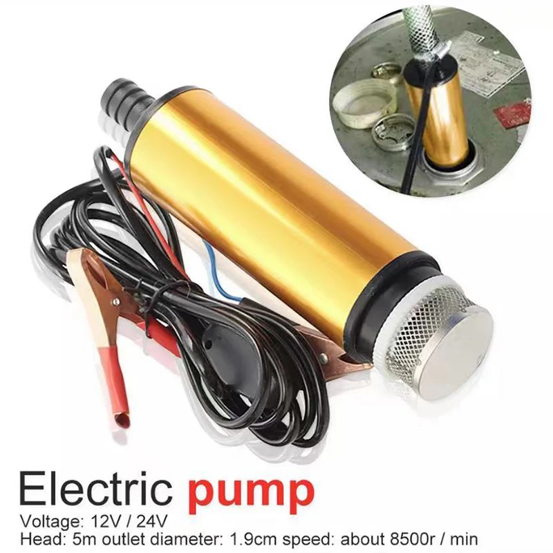 Neue 51Mm elektrische auto öl pumpe 12V 24V diesel wasser tauch aluminium  shell 12L/Min kraftstoff transfer pumpe für pumpe