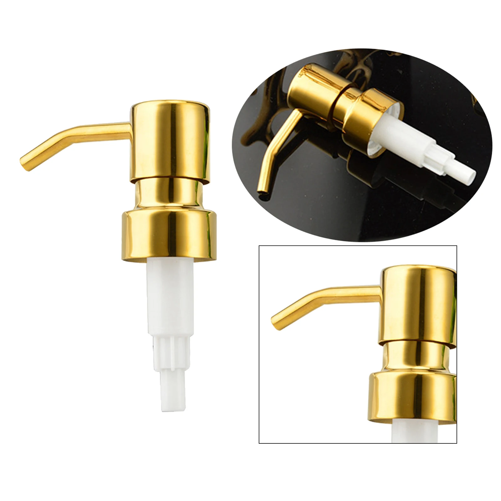 Stainless Steel Soap Dispenser Pump Head Replacement Spare Parts for Standard 28/400
