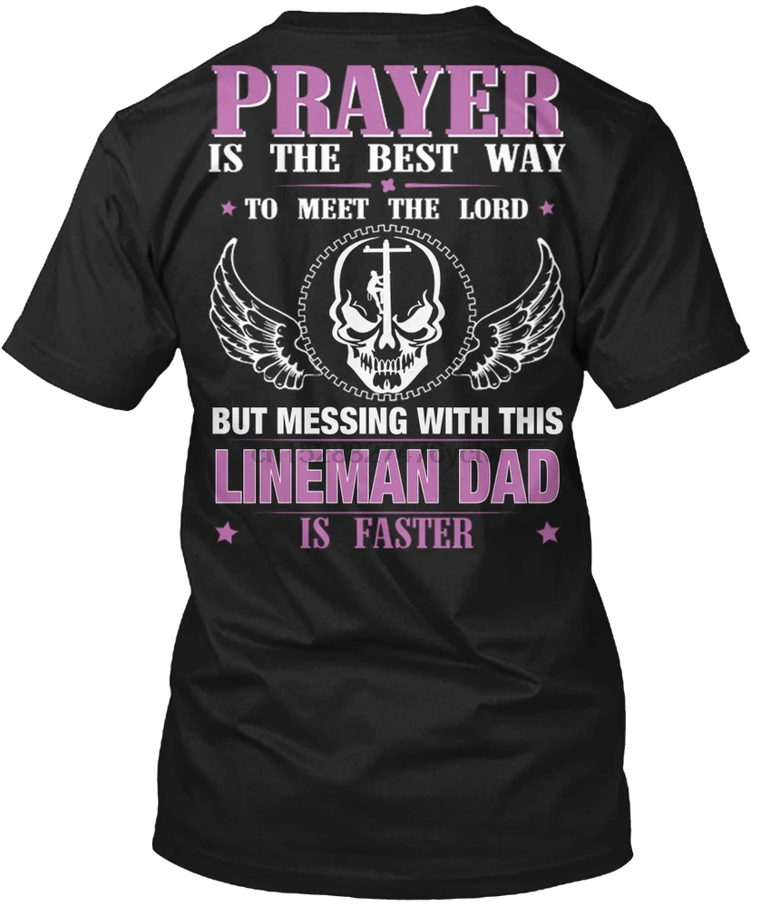 Men T Shirt DON'T MESS WITH LINEMAN DAD Women T-Shirt | Мужская одежда
