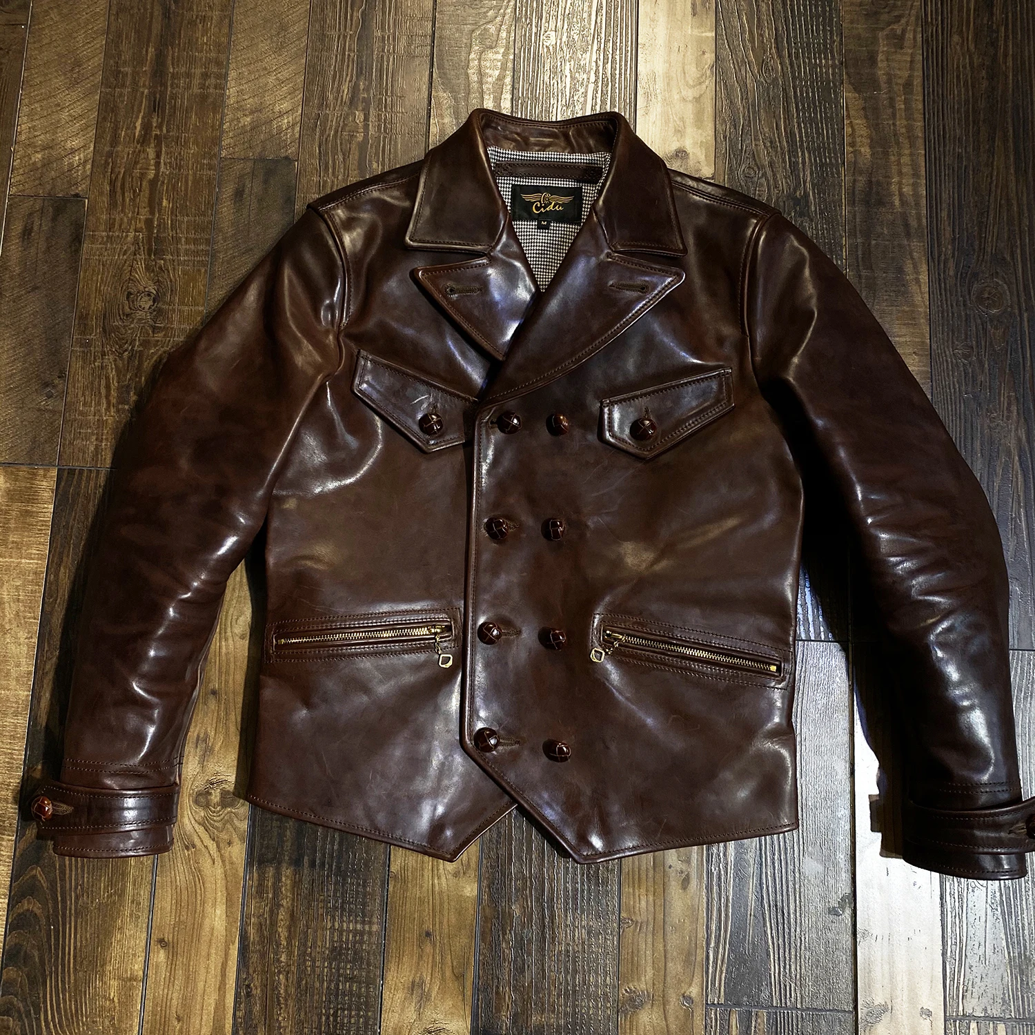 CDJ-86 Cidu Read Description! Asian Size Super Quality Genuine Japan Horse Leather Horsehide Stylish Rider Jacket