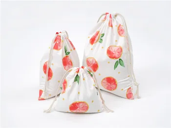 

Women Drawstring Bags Fruit Printing Cartoon Storage Cloth Bags Foldable Gift Underwear Shoes Storage Pouch 3Pcs/Set (S+M+L)