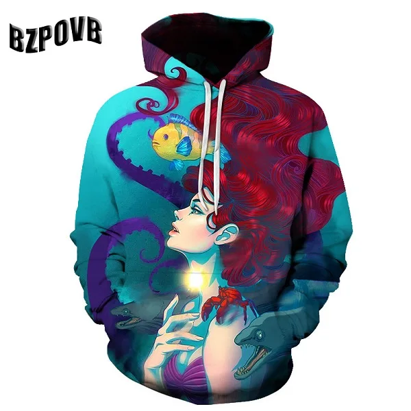 Latest Fashion Disney Princess 3D Printing Autumn and fall Street hip hop Sweatshirt Suitable for men/women Hooded Sweatshirt - Цвет: LMWY-1729