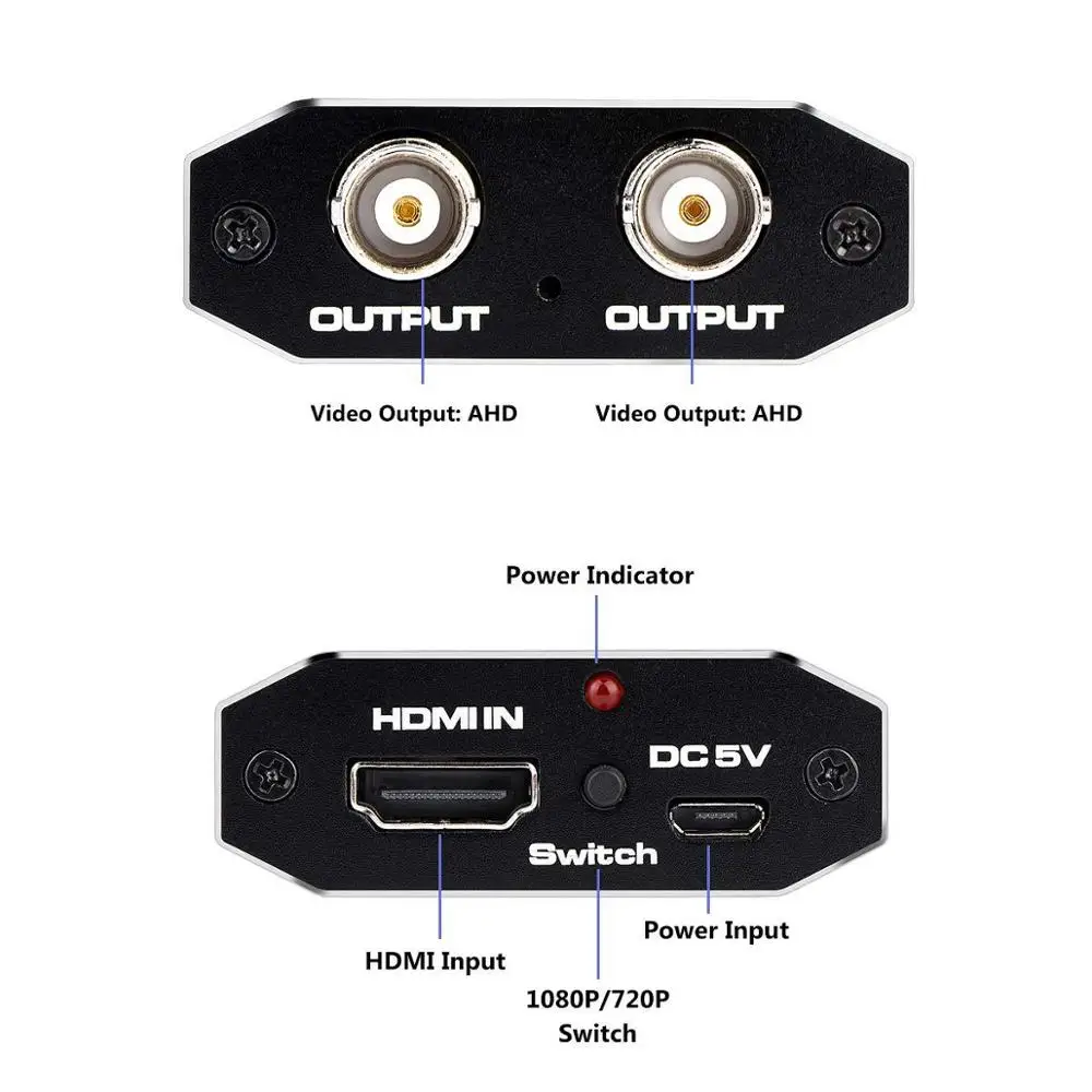 Адаптер преобразователь hdmi ahd Full HD 1080P для мониторов HDTV видеосигнала HDMI в TVI CVI AHD CVBS