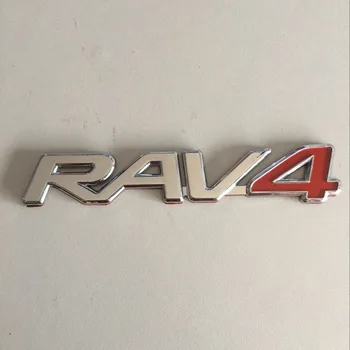 

ABS Chrome for Toyota RAV4 logo Trunk Lid Emblem Badge Sticker Logo Decal Nameplate car styling