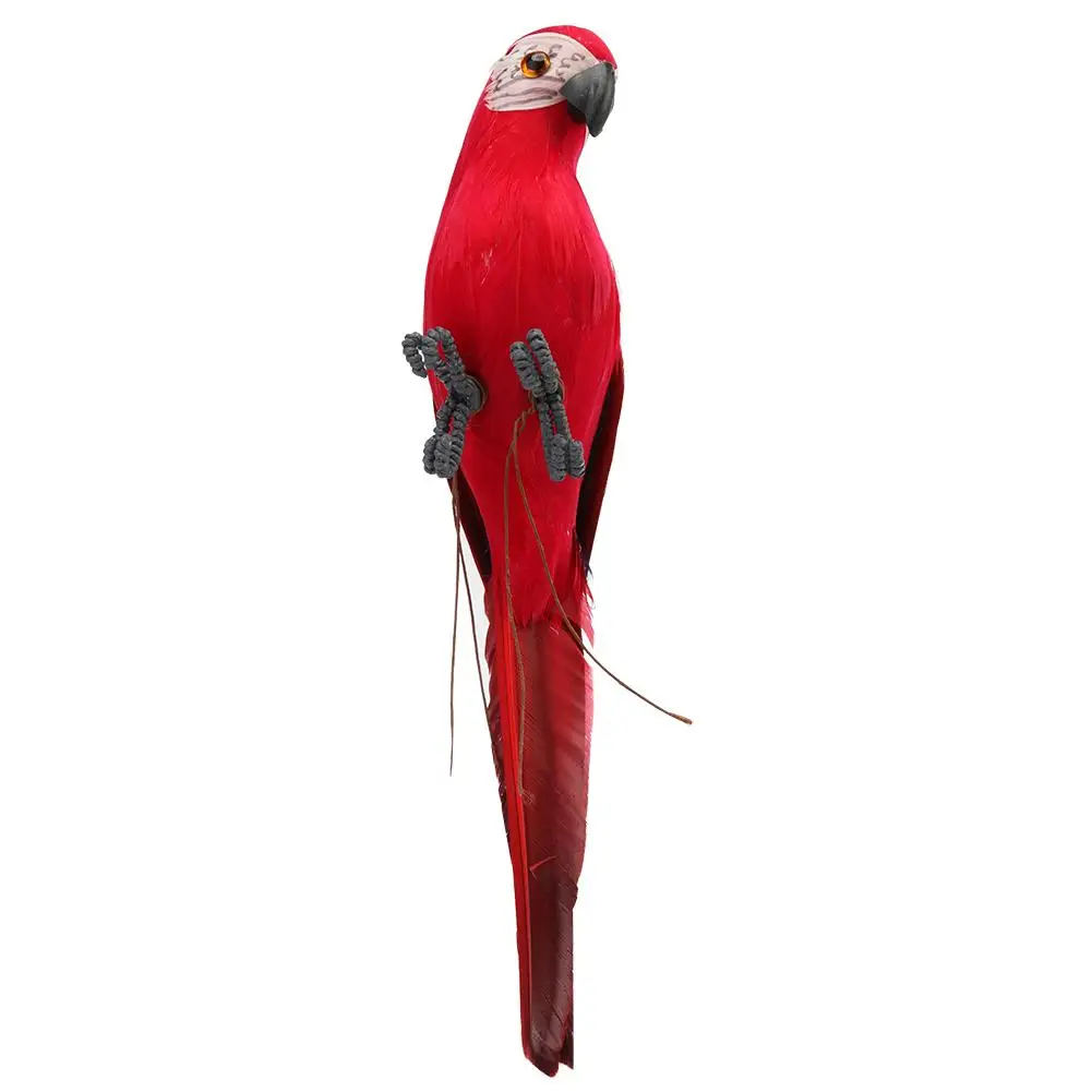 28cm Handmade Simulation Parrot Creative Feather Lawn Figurine Ornament Animal Bird Garden Bird Prop Decoration Miniature