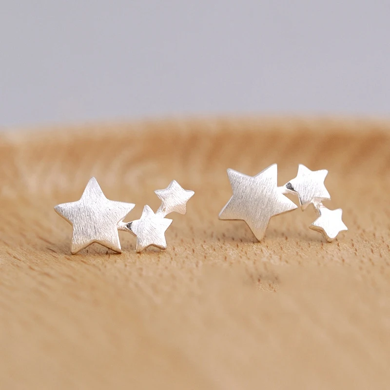 

925 Silver Needle Star Stud Earrings for Women Charm Wedding Jewelry pendientes mujer moda 2023 Brincos High Quality