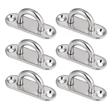 ##Special Price 6Pcs 5mm Stainless Steel Eye Plate Oblong Pad Eye Plate Metal Staple Ring Hook Hardware ##Special Price 6Pcs 5mm Stainless Steel Eye Plate Oblong Pad Eye Plate Metal Staple Ring Hook Hardware