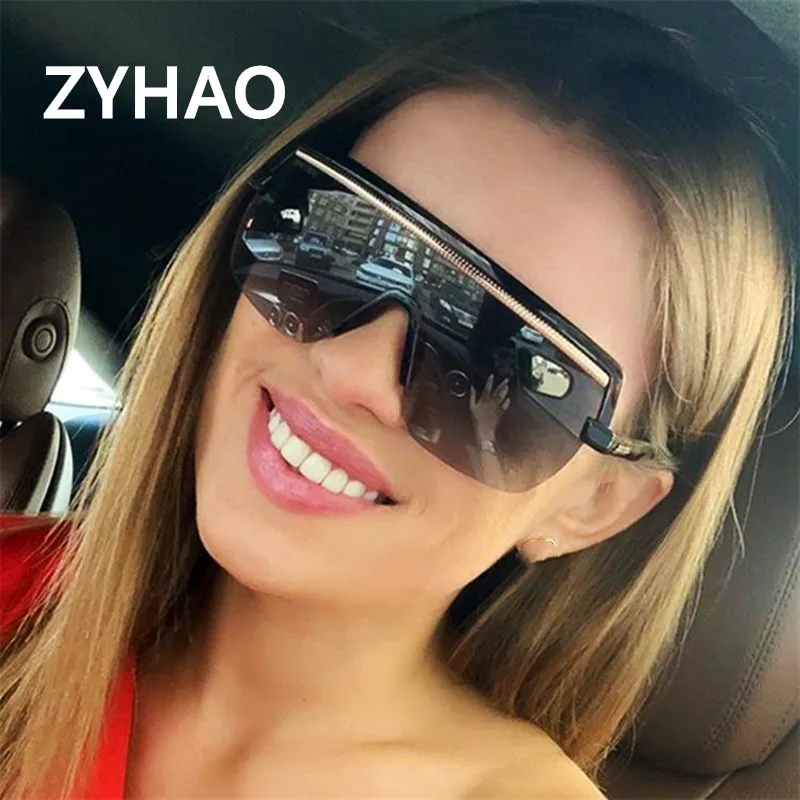 

New Big Frame Square Sunglasses Women Male Glasses Oversized Sunglasses connected sunglasses female gradient marine sunglasses