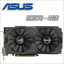 Видеокарта ASUS RX 570 4GB 256Bit GDDR5, видеокарты для AMD RX 500 серии, VGA карты RX570 RX580 580 8G, Дисплей HDMI DVI