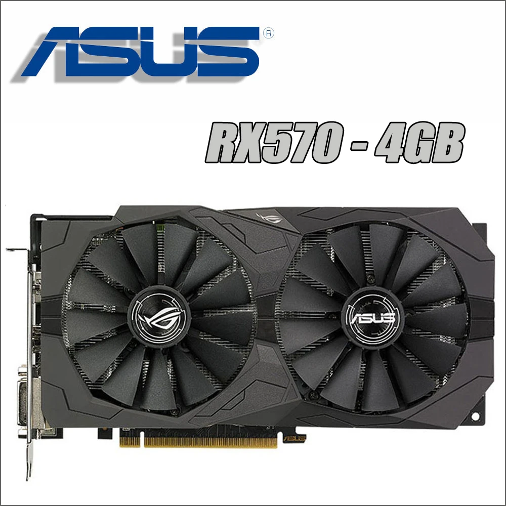 Видеокарта ASUS RX 570 4 Гб 256Bit GDDR5 видеокарты для AMD 500 серии VGA карты RX570 RX580 8G Дисплей HDMI