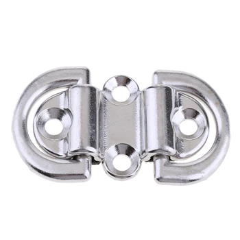 

Folding Deck Pad Eye / Lashing Dual D Ring Tie Down Stainless Steel