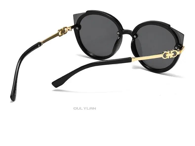 Oulylan Women Round Sunglasses 2022 Luxury Brand Designer y2k Sun Glasses Men Vintage Eyelasses Black Shades UV400 Female round sunglasses