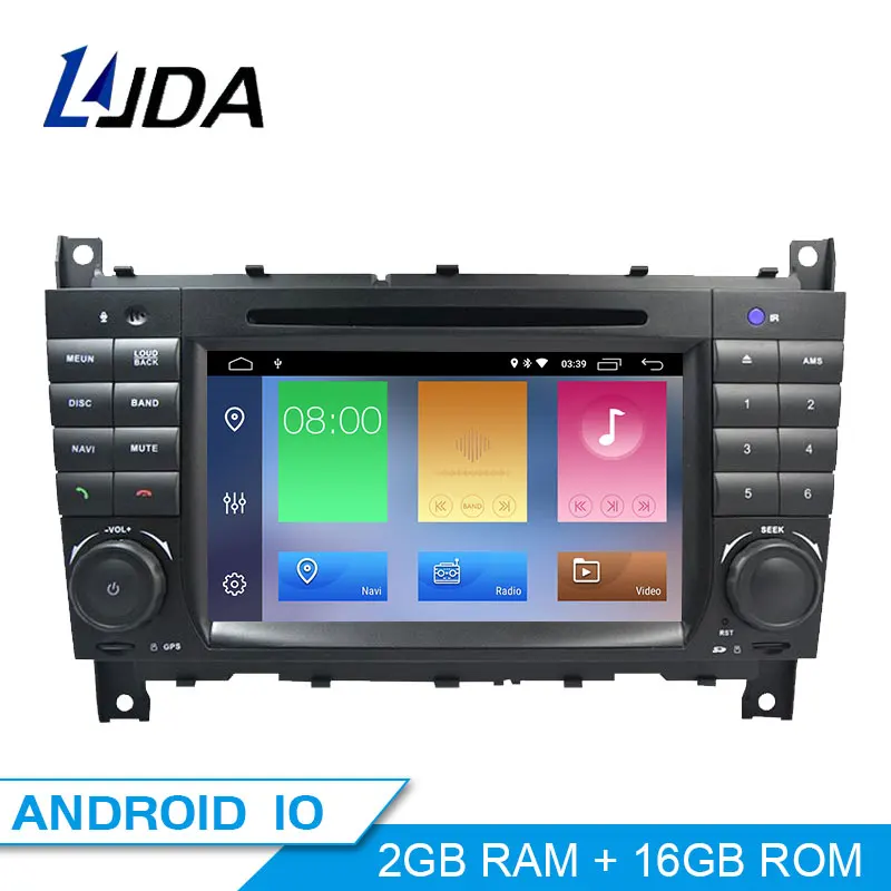 Автомагнитола LJDA 2 Din Android 10 0 для Mercedes Benz W203 W209 W219 A-Class A160 C-Class C200 Автомобильная