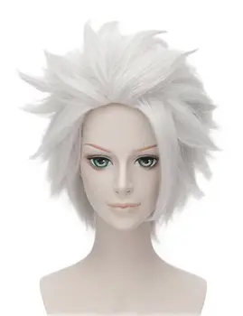 

Ursula Wig Rick Morty Rick Sanchez Cosplay Wigs Short Layered Silver Heat Resistant Synthetic Hair Costume Party Wigs + Wig Cap