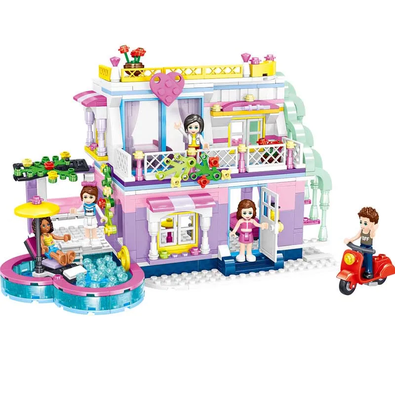 

Girls Friends Eliza Sunshine Resort Villa Building Blocks Girl Toys B723