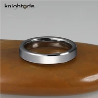 4mm Original Color Tungsten Carbide Wedding Band Couple Rings Beveled Edges Polished Comfort Fit 2