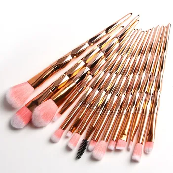 

Make up brushes set professional New Beauty 15 Pcs Make Up Foundation Eyebrow Eyeliner Blush Cosmetic Concealer Brushes Y802