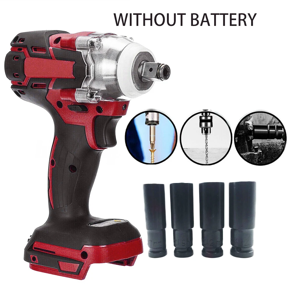 

1/2 inch Impact Wrench Cordless Brushless Electric Rechargeable Multi-purpose