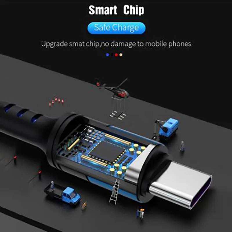 Кабель 5А usb type C для быстрой зарядки type-C Kable для huawei P10 P20 P30 mate 20 30 Pro Phone Supercharge QC3.0 USB C Charge Cabo
