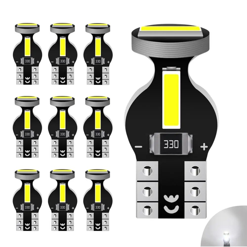 

T10 501 194 W5W 7020 3SMD White Extremely Bright Error Free Xenon White LED Light Wedge Light Bulb for Side Marker License Plate