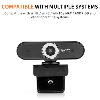 

1080P USB2.0 Web Camera Auto Focus Webcam Microphone Recording Desktop Laptop Webcam For Skype Computer Desktop #30